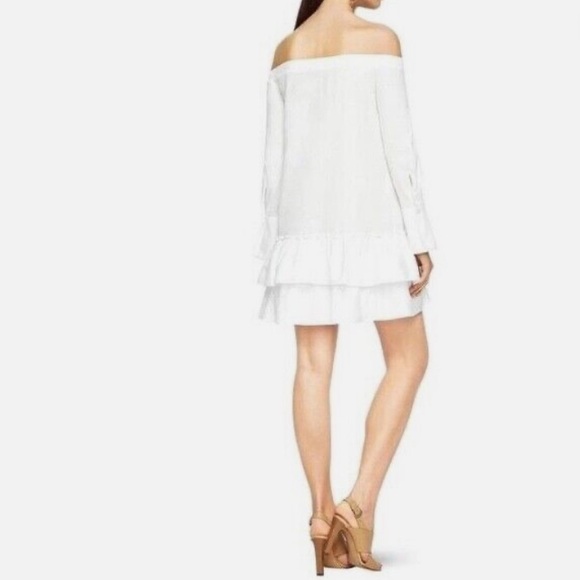 NWT BCBGMAXAZRIA Aiyana Off The Shoulder Dress In White Size Small - Picture 3 of 10